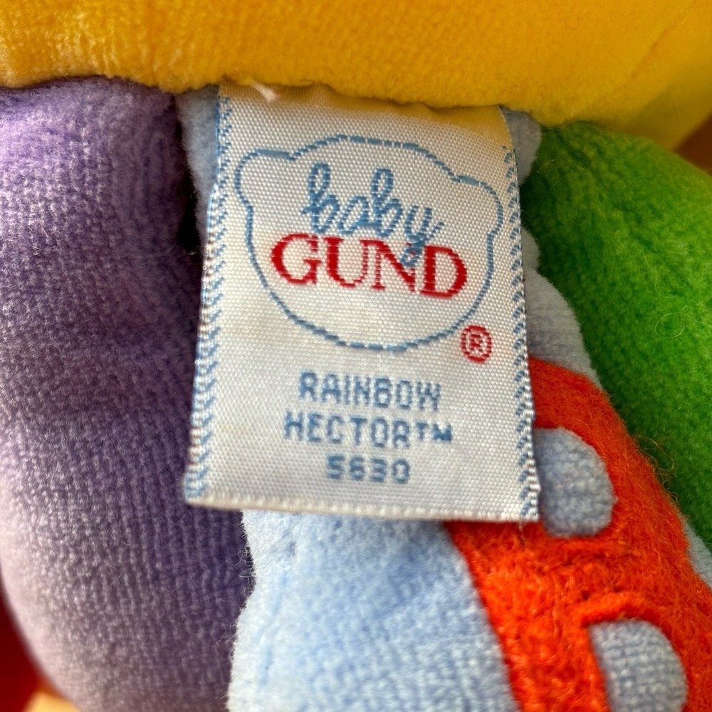 Baby Gund Octopus Rainbow Hector Plush Primary Color Vintage Y2K Rattle ABC Toy - Picture 5 of 8